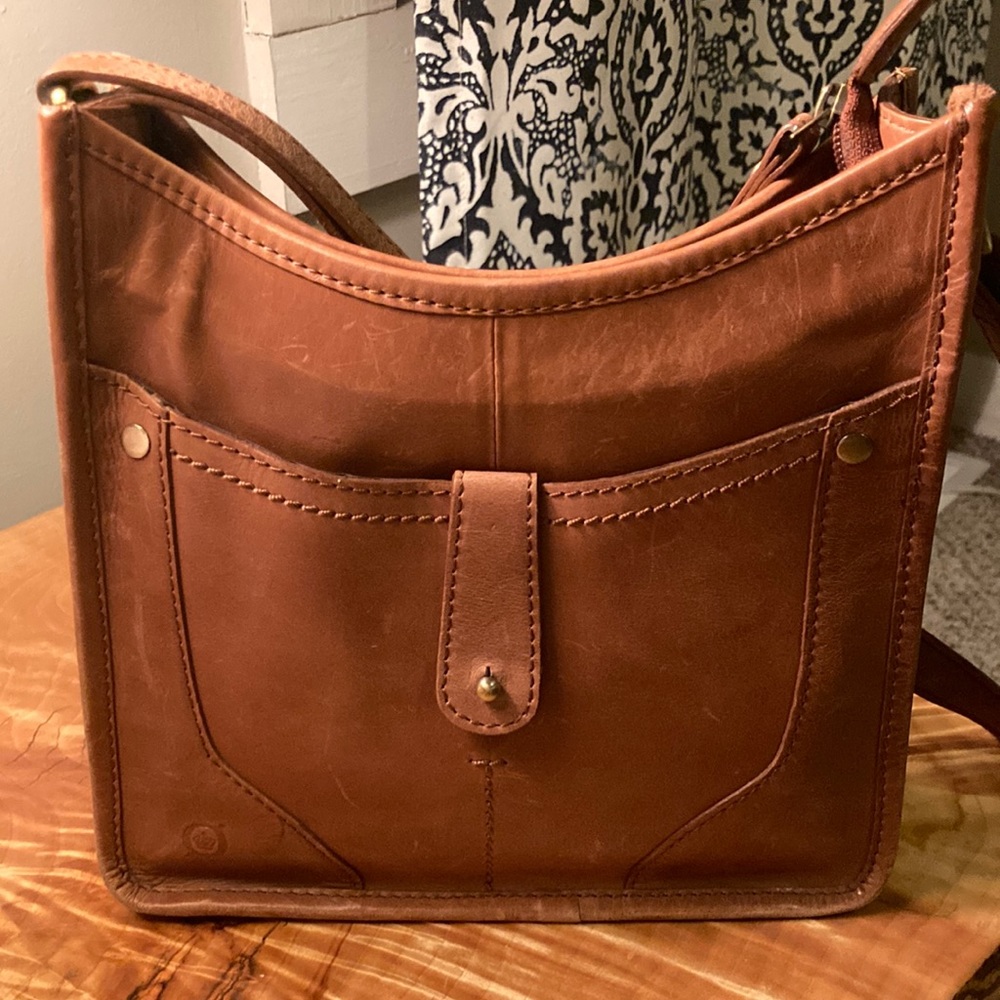 BORN leather crossbody purse.